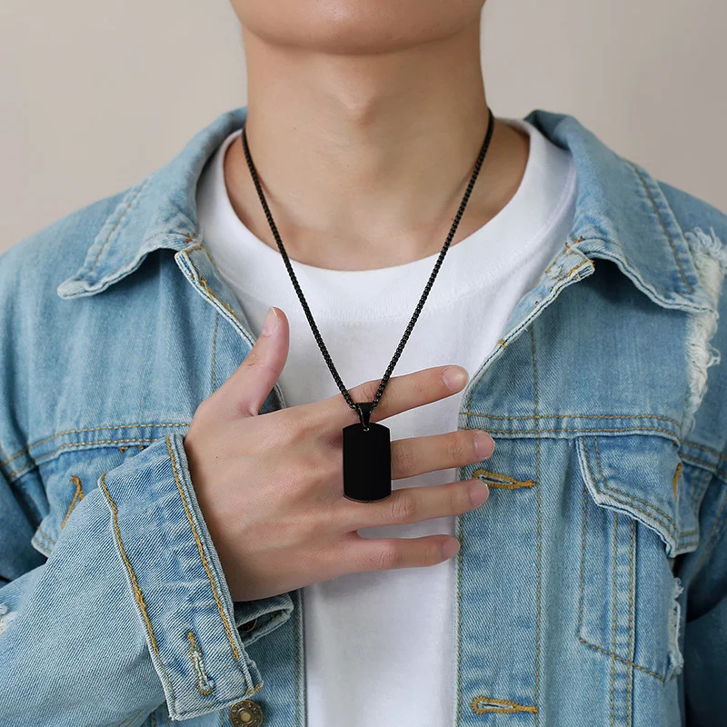 Vnox Men Dog Tag Container Pendant Necklace Stainless Steel Cremation Urn Jewelry Ashes Funnel Filler Kit Accessory 250729