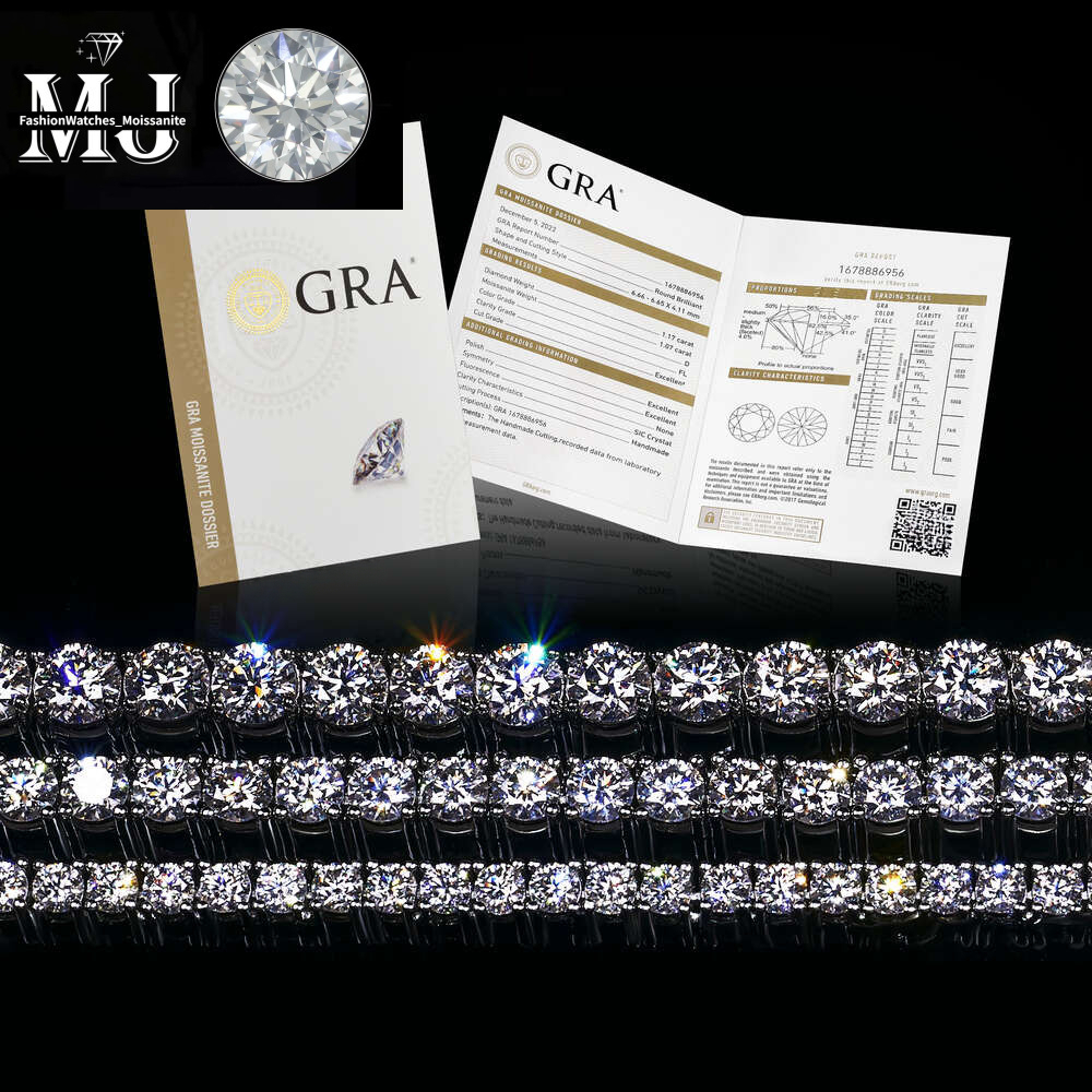 Most affordable Sier pass tester moissanite chain hip hop dia tennis necklace for men and women