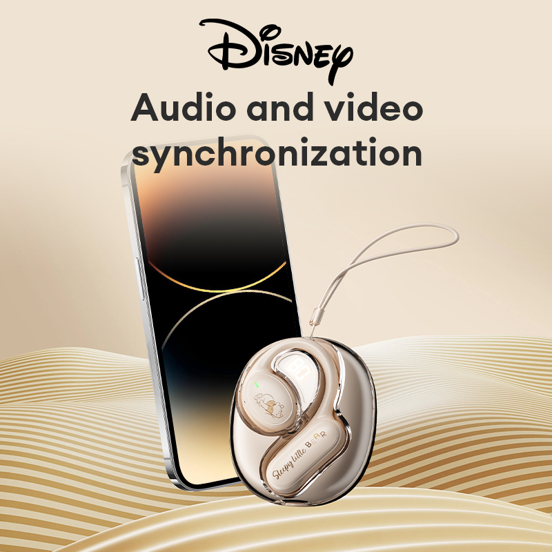 Disney C36 OWS Earhook Bluetooth Headphones High Fidelity Music Earphones Ergonomic Design Gaming Earbuds Winnie the Pooh & Mickey Mouse New