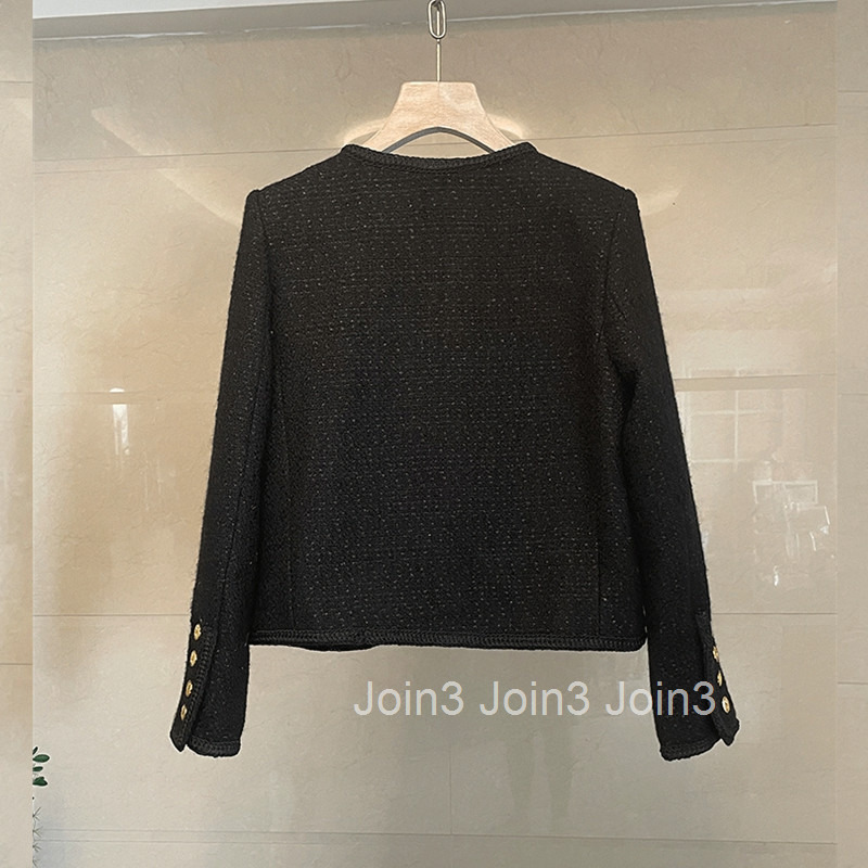 French Style Fashionable Thick Woolen Coat for Women Black Autumn New Slim Fit for Dating and Outings with Best Friends Nanyou