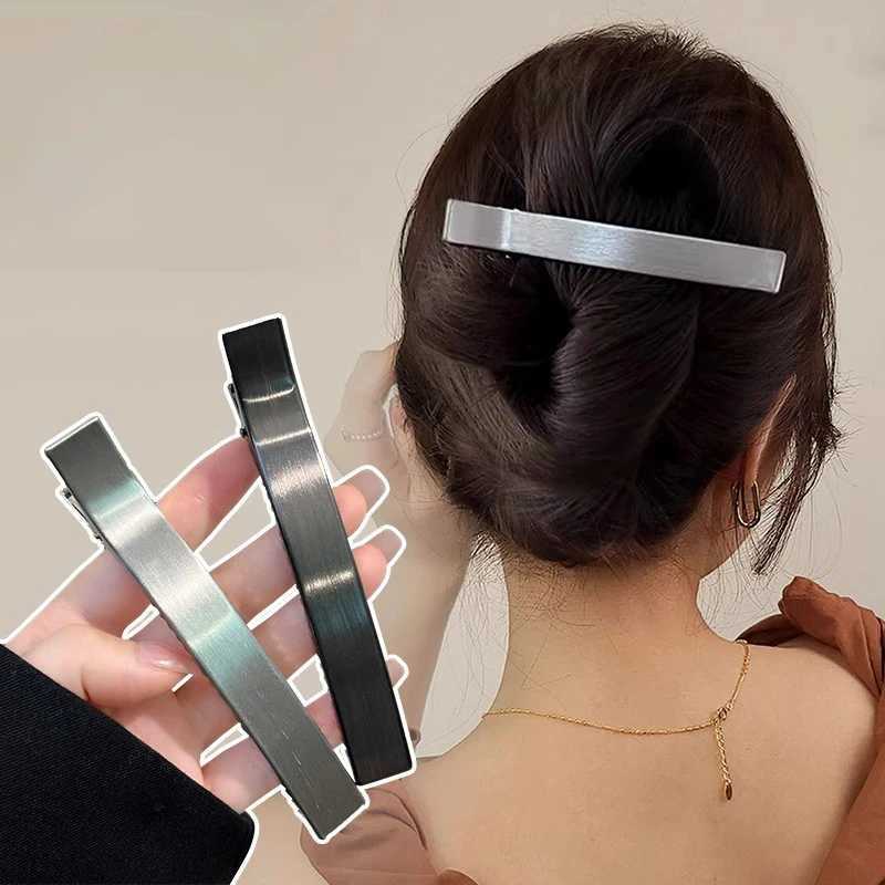 Korean Women Elegant Hair Clips Barrettes for Girls Metal Hair Claws Hairpin Bangs Duckbill Clip Ponytail Fashion Accessories Z250729