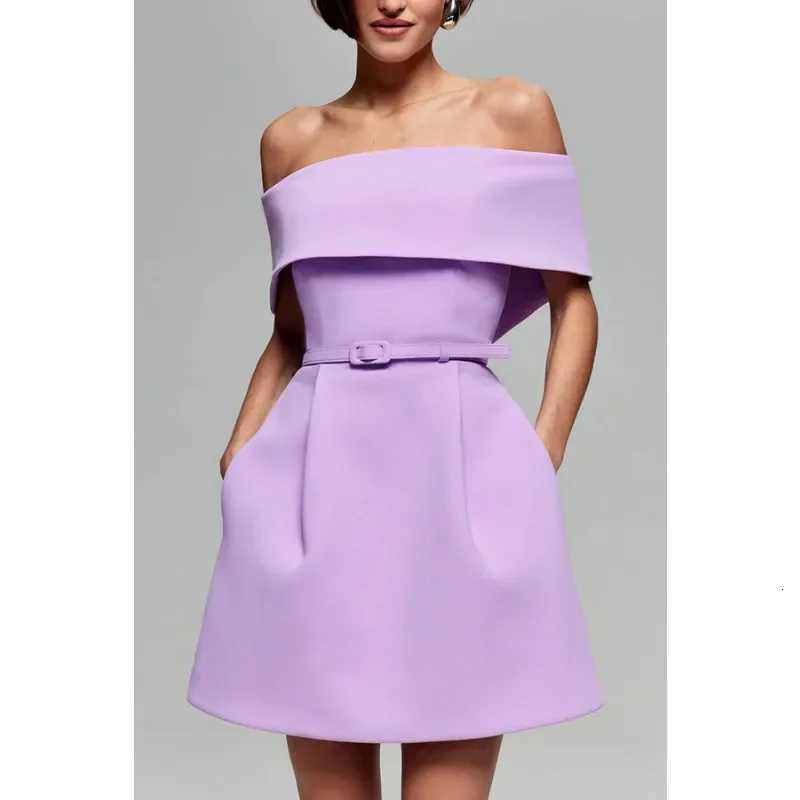 New Fashionable Hot Selling Spring and Summer New Waistband One Shoulder Dress INS Casual Party Dress for Women Z250728