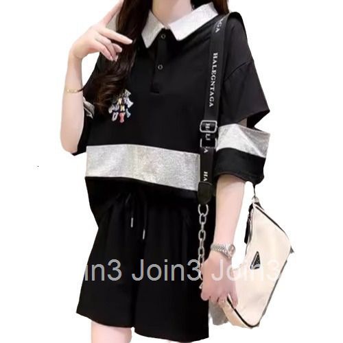 Summer New Cotton Casual Sports Style Professional Suit for Women Sweet and Salty Short Sleeve T-Shirt and Shorts Two-Piece Set for Women