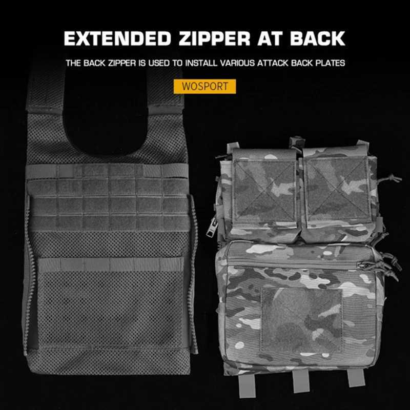 WOSPORT Tactical Vest Lightweight Hunting Vest Carrier MOLLE Adjustable Harness for Airsoft Water Sports Outdoor Survival Team Z250728