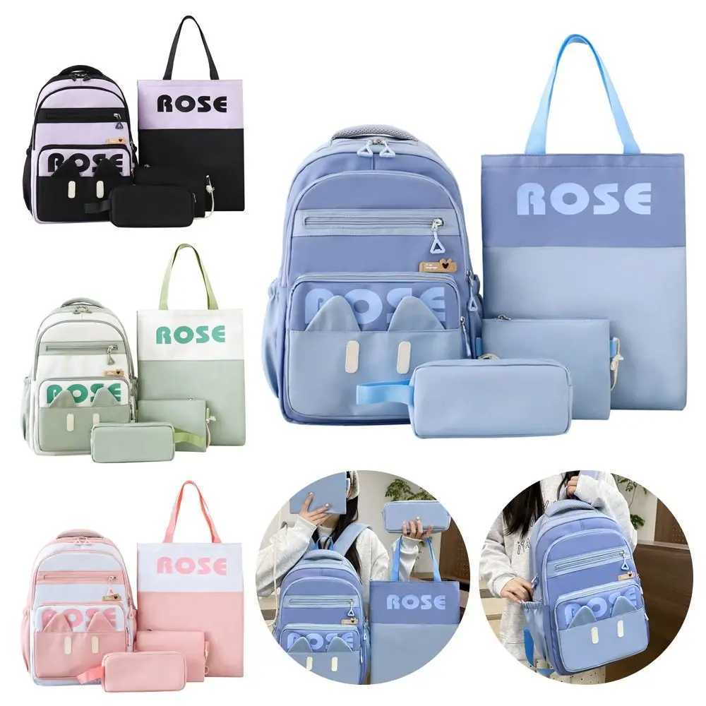 4Pcs/Set Fi Large Capacity 4 in 1 Backpack Multi-functional Breathable Book Bag School Rucksack Casual Mens Bags Travel y250729