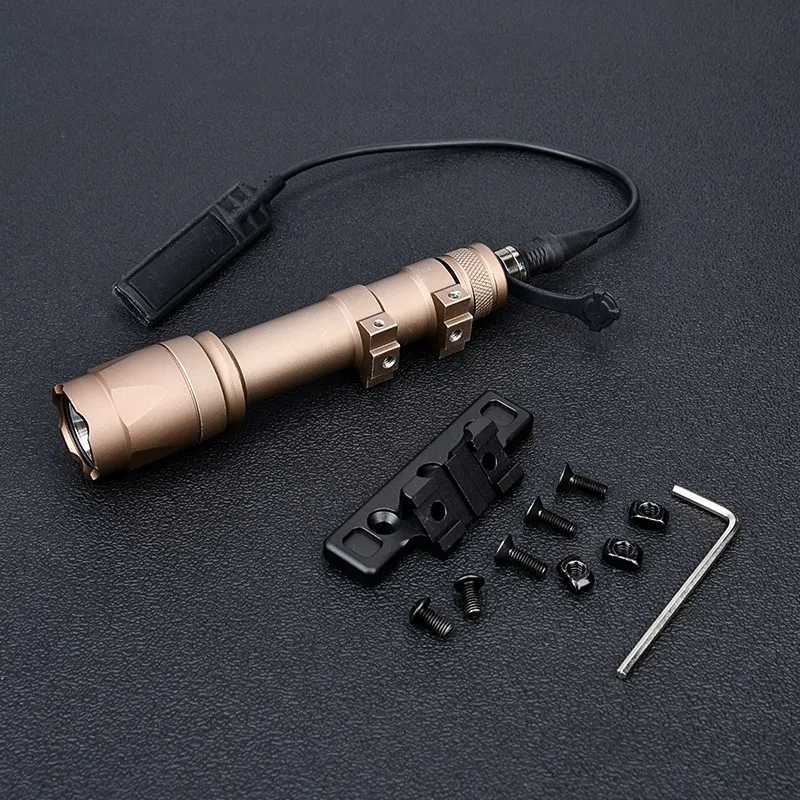 WADSN Scout Light Side Rail M600 Flashlight Rail Mount M300 M300A Outdoor Airsoft Hunting Spotlight Offset Base Fits Mlok Keymod R250728