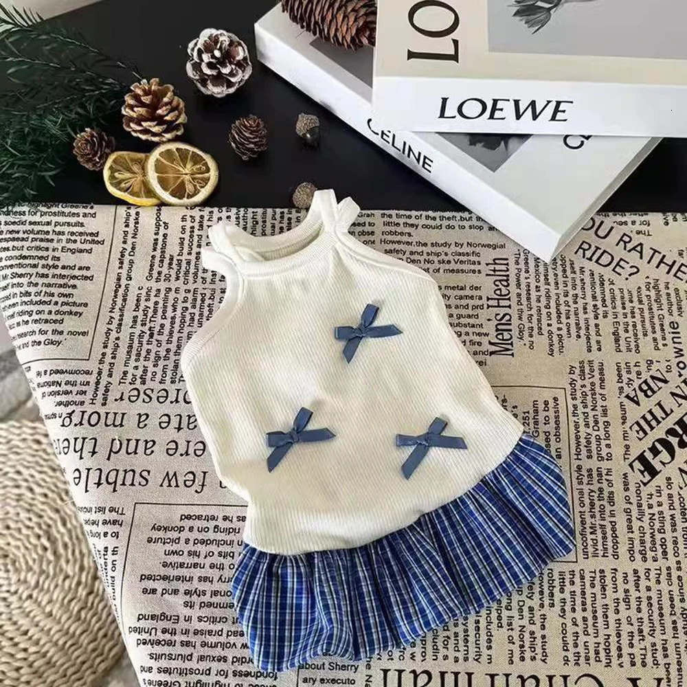 Puppy Clothes Summer Thin Bow Strappy Small Dog Princess Skirt Cute Cat Dress for Medium Dogs Chihuahua Clothing 250729