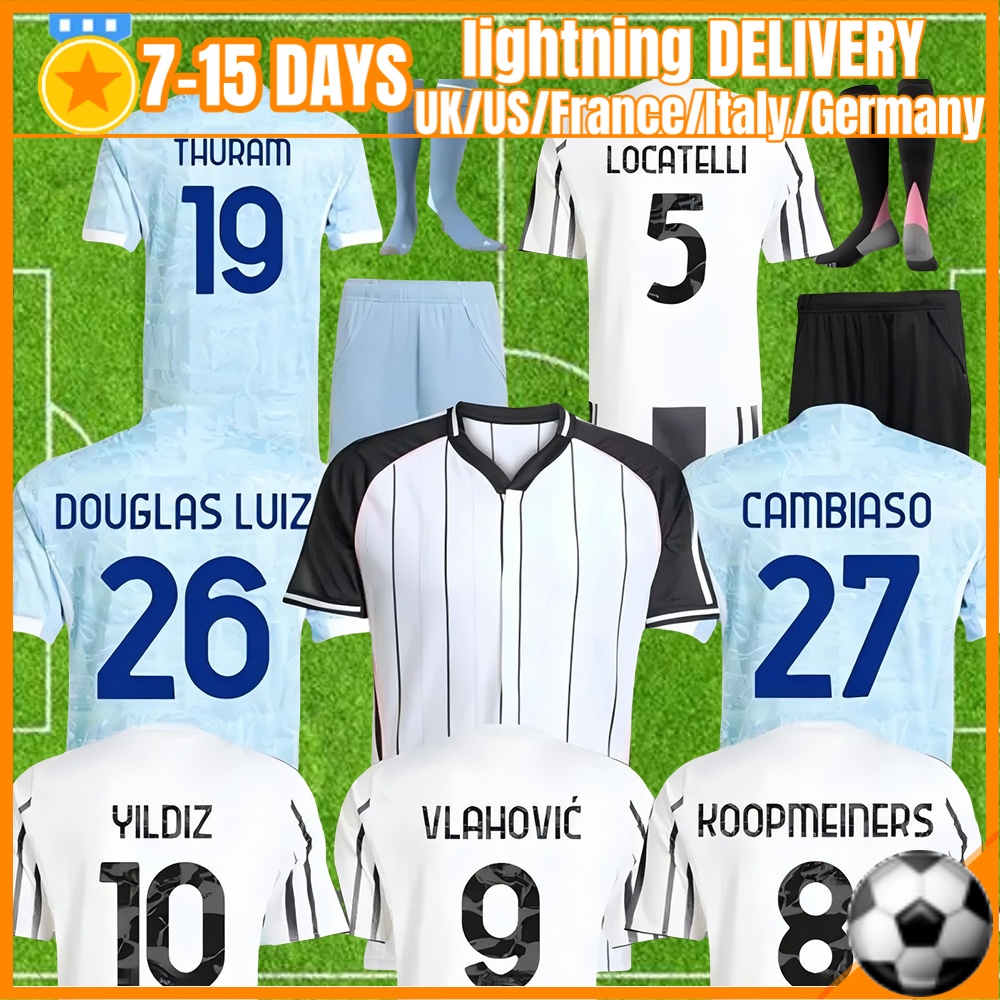 2025 26 Soccer Jerseys VLAHOVIC Yildiz McKENNIE BREMER Douglas Luiz Maglia 2025 2026 Thuram Kalulu Gatti football shirtstusfans player Kits MensKids