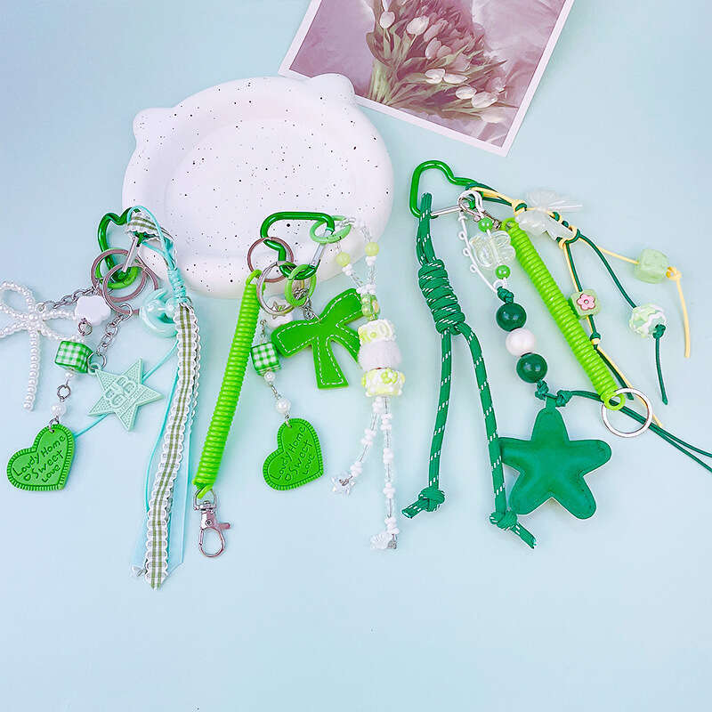 Ins Style New MIU Series Fresh Pendant Fashion Summer Woven Bag Decoration Keychain