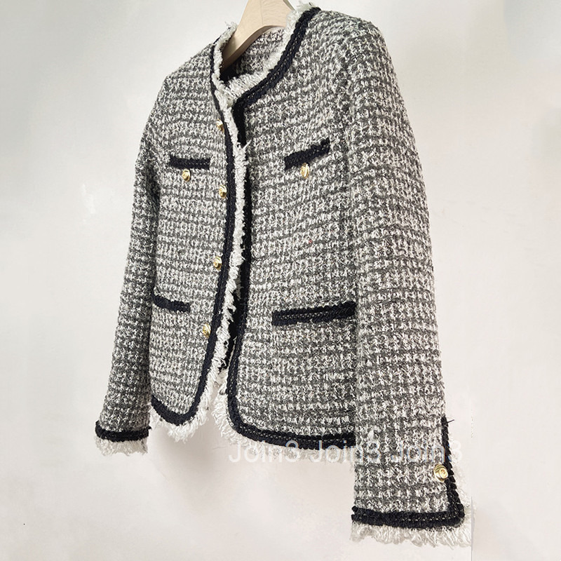 Korean Temperament Small Fragrance Coat Womens Thick Flower Woven Fabric Autumn/Winter New Network Red Book Slim Fit French Tassel South Oil