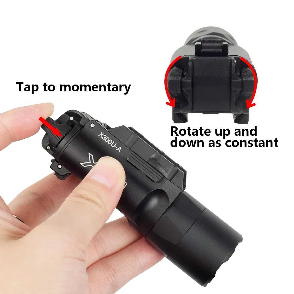 Tactical X300 X400 Series Weapon Gun Light With Upgrade Remote Dual Function Switch X300V X400V IR Flashlight R250728