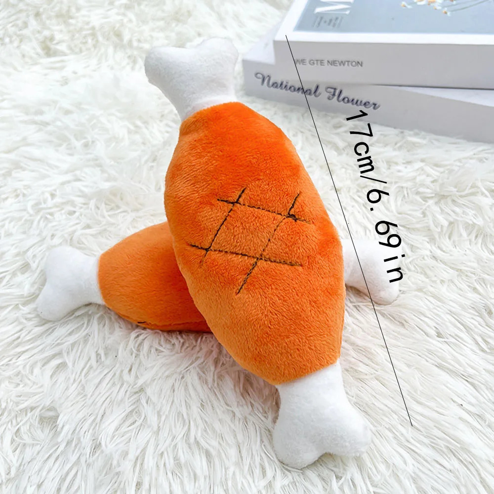 Plush Chicken Leg Dog Chew Toy Soft Durable Pet Chewing for Small Medium Dogs Puppy Teething Play Supplies 250729