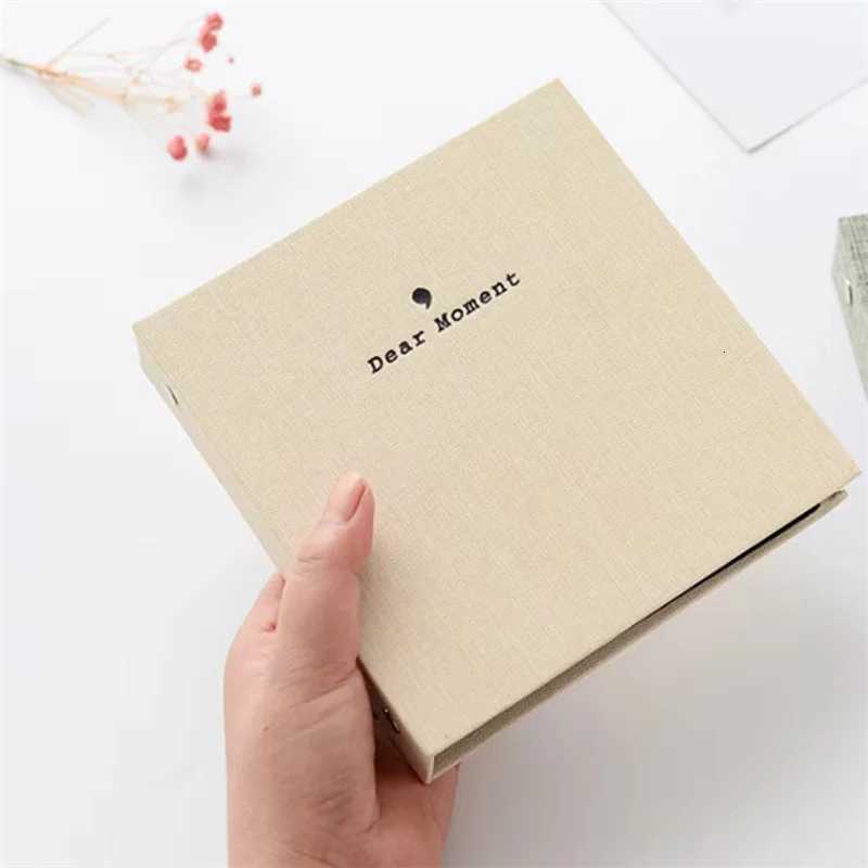 2 Size Photos Storage Book Cotton Linen Cover Photo Album Simple Solid Color Photo Album Travel Souvenir Photo Album 3-5 inch Z250729