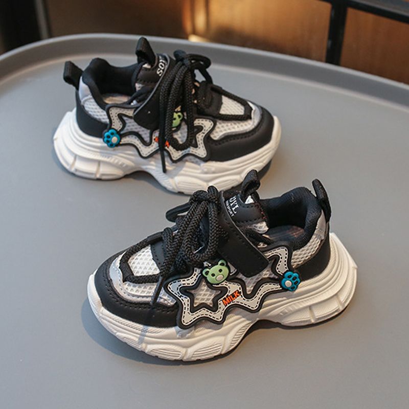 Kid's Mesh Upper Casual Shoes Girl Toddler Cute Cartoon Little Bear Thick Soled Littlesprouts Sport Shoes Boys Sneakers Size US6C-US13C 000210