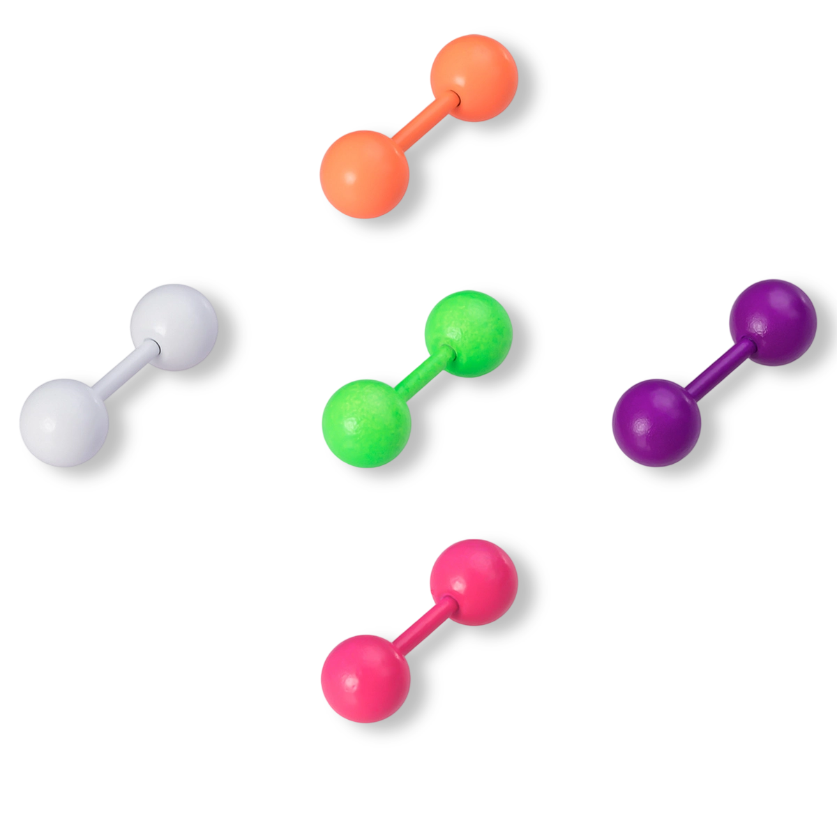 Baking paint stainless steel round ear bone nail human piercing earring jewelry wholesale