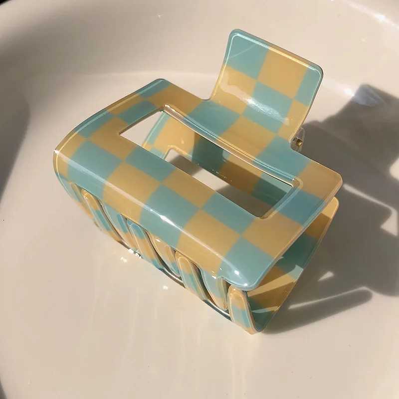 Fashion Hair Clips for Women Claw Clip Personality Colorful Plaid Square Hair Claw Girls Hair Barrettes Hair Accessories Gift Z250729