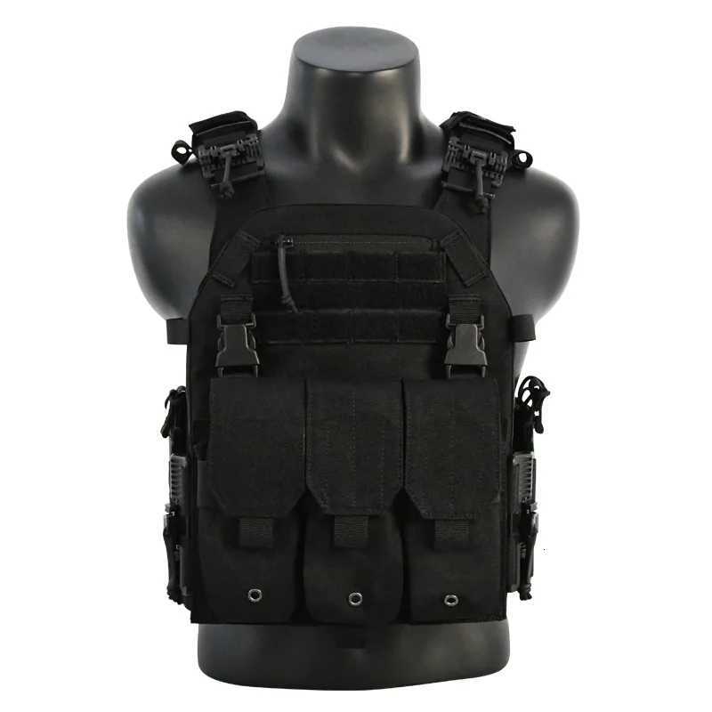 1000D Nylon Fabric Quick Releaseable 6094K Tactical Vest with Triple Magazine Pouch Z250728