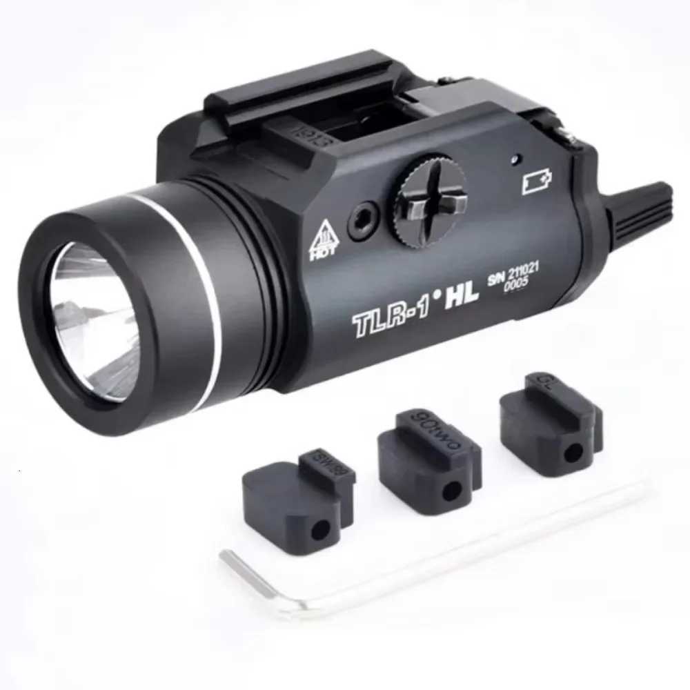 Tactical Pistol Weapon Light TLR1-1 Gun Flashlight Metal 1000 Lumens Pistol Light Fits 20mm Rail Glock 17 Airsoft Rifle XJ250728