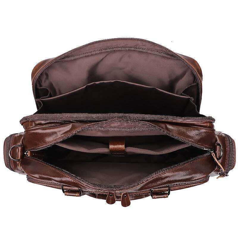 OLOEY Nesitu Vintage Big Large Capacity 100% Guarantee Genuine Leather Men Messenger Bags Briefcase 15.6'' Laptop Portfolio M7150