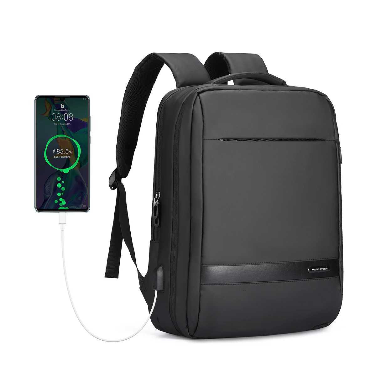 Mark Ryden15.6-inch waterproof USB charging port travel backpack large capacity can be expanded 180 degrees SBS zipper S250728