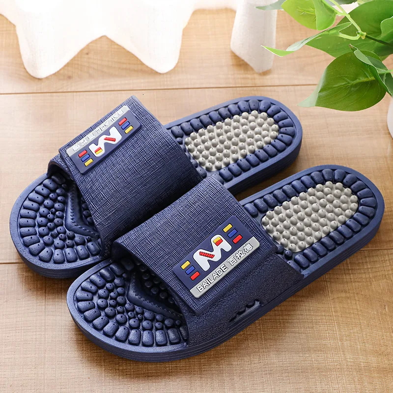 Soles massage slippers mens acupoints soles home indoor antiskid home lovers mens home cool slippers 250725