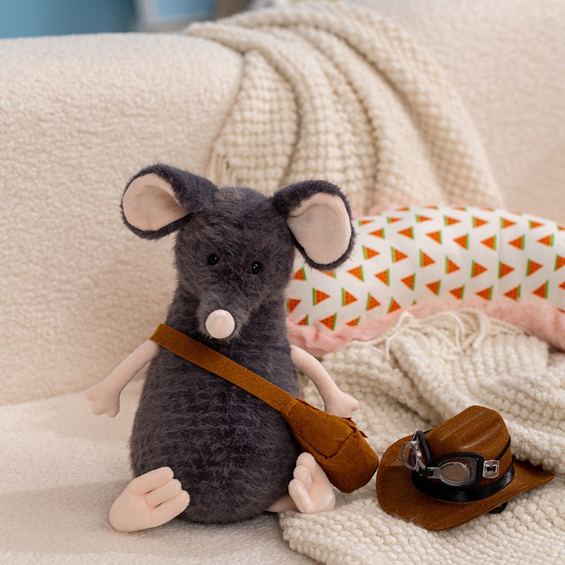 Dolls jellys Cat Lachlan Sad Rat Plush Doll Children's toys Cute cartoon Lackland sad mouse plush toy soothing doll Gifts 556 Y260128