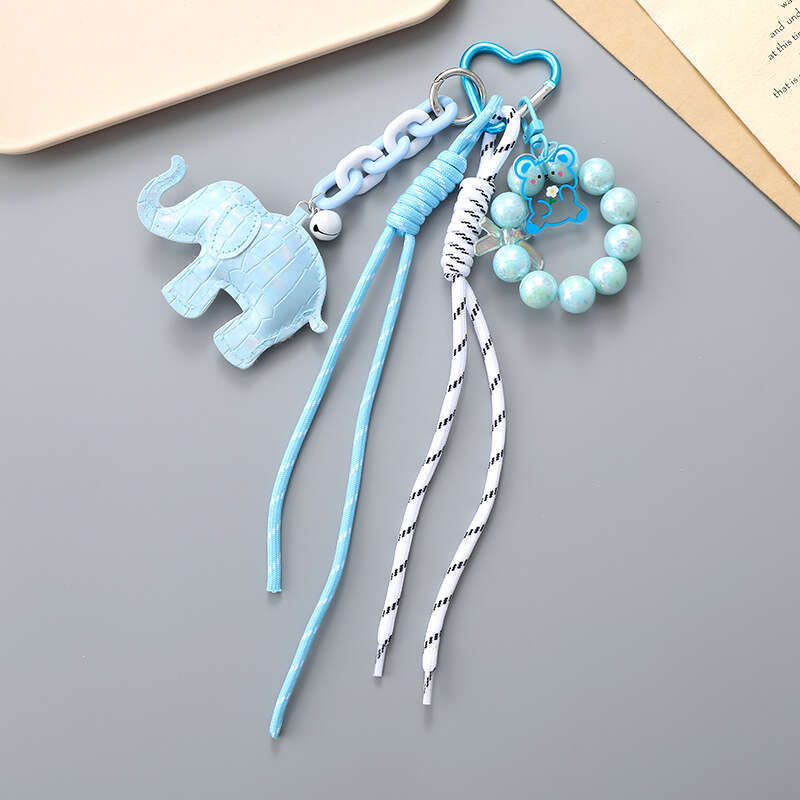 INS New Braided Rope Fashion Versatile Miu Style Bag Charm Cartoon Elephant Keychain Pendant