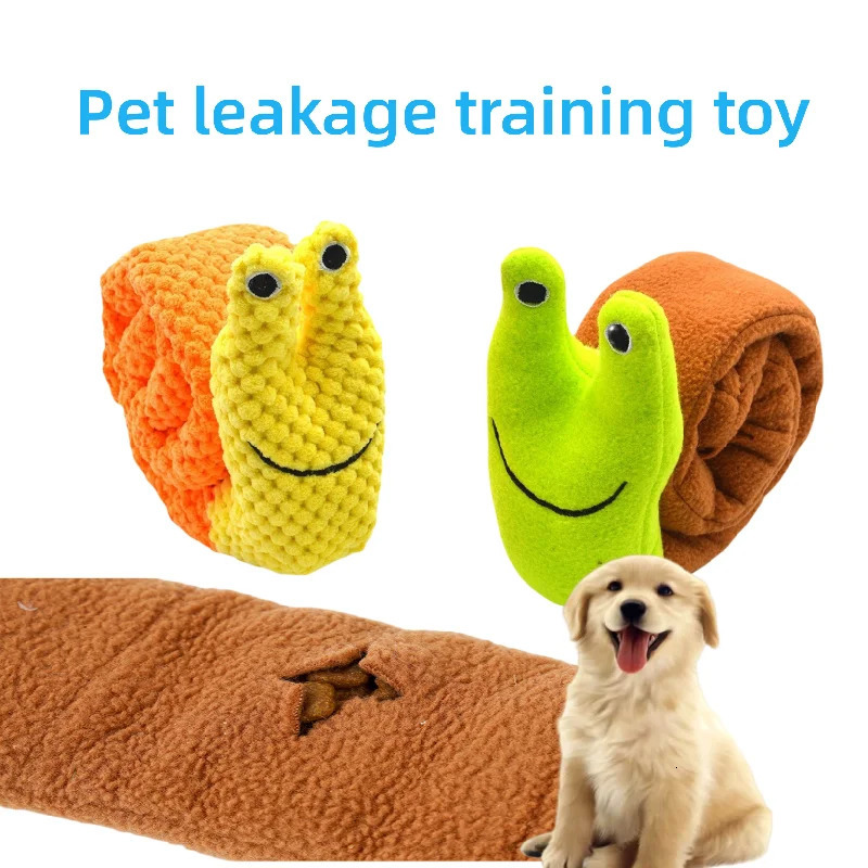 Snail Pet Plush Toy Dog Puzzle Feeder Toys Interactive Sniffing Dogs For Grinding Teeth Food Olfactory Training Supplies 250729