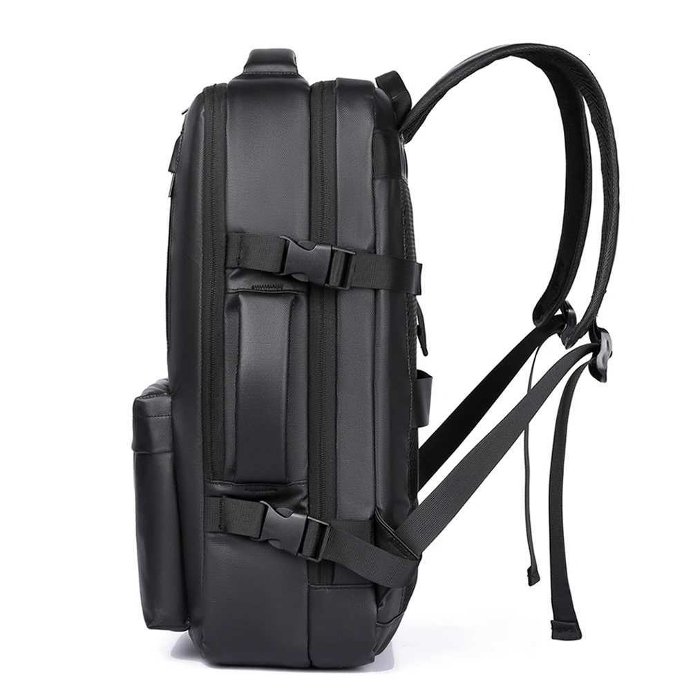 Mens fashionable travel backpack high-tech backpack with USB port suitable for 15.6-inch laptop business backpack S250728
