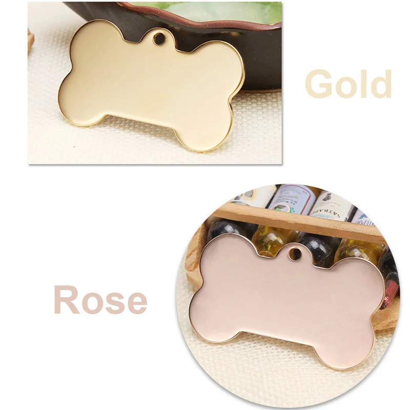 Wholesale 20Pcs Stainless Steel Bone Identity Card Personalized Dog ID Tags Pet Supplies Customized Laser Cat Puppy Pet ID Tags 250729