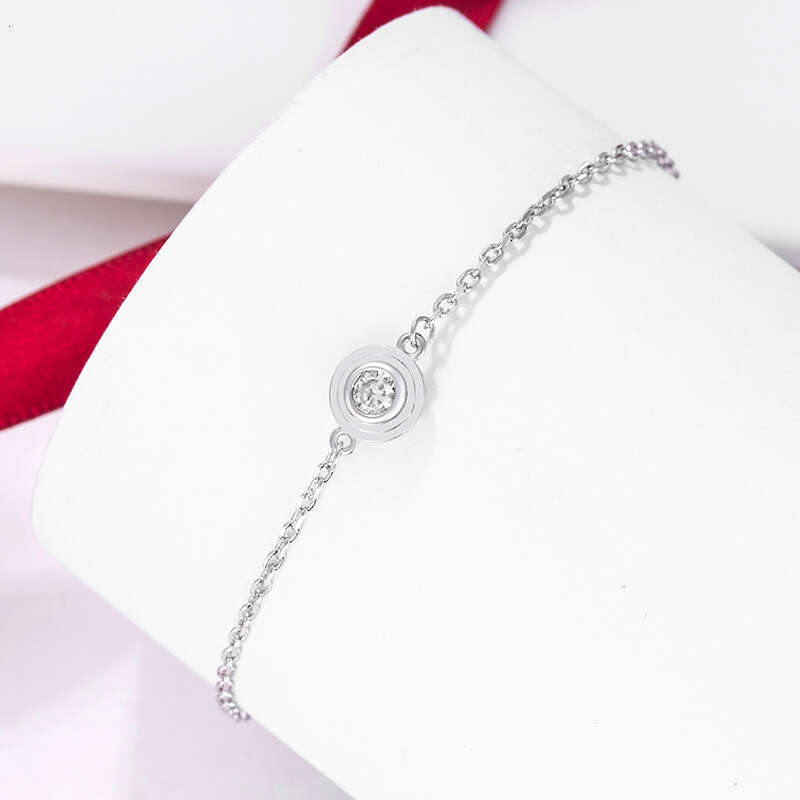 Kia One V Gold Plated Single Dia Small Round Necklace UFO Style Simple Pendant