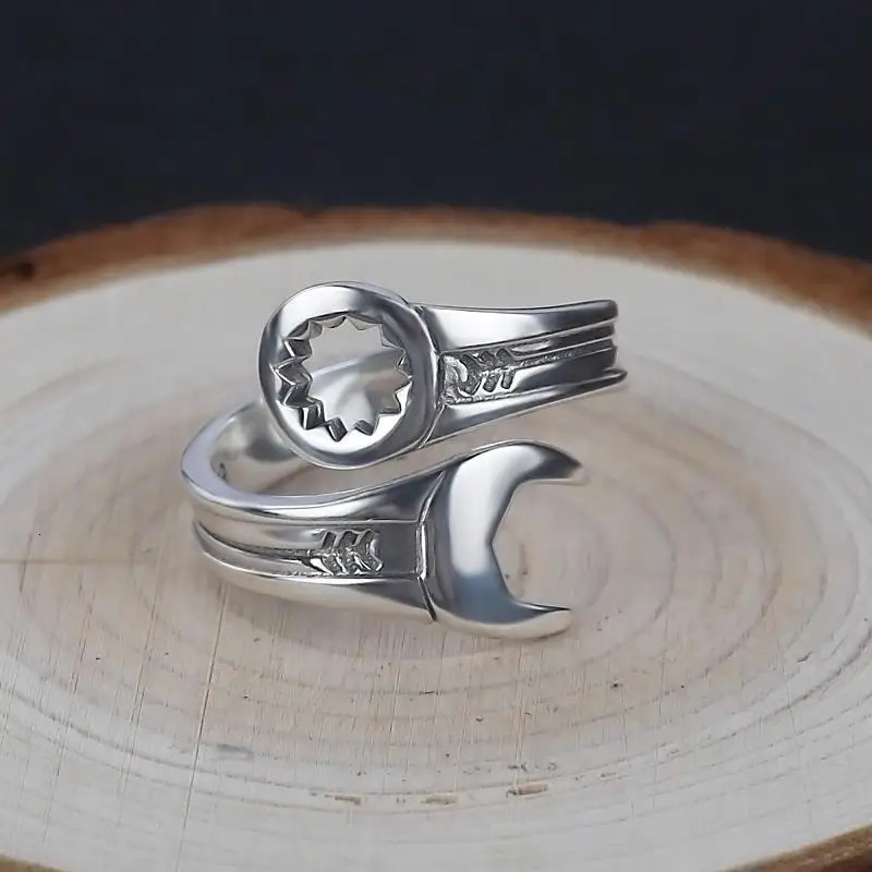 Adjustable Wrench Ring Vintage Men Punk Ring 250729