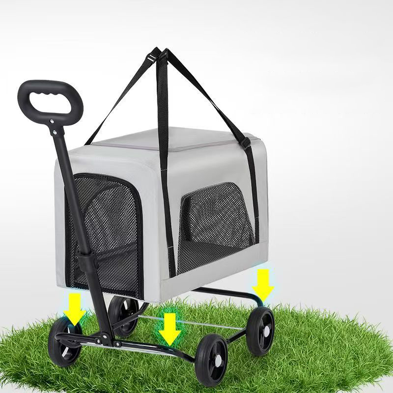 Pet Cart, Dog, Cat, Teddy, Baby Cart, Outdoor Small Trolley, Lightweight and Foldable