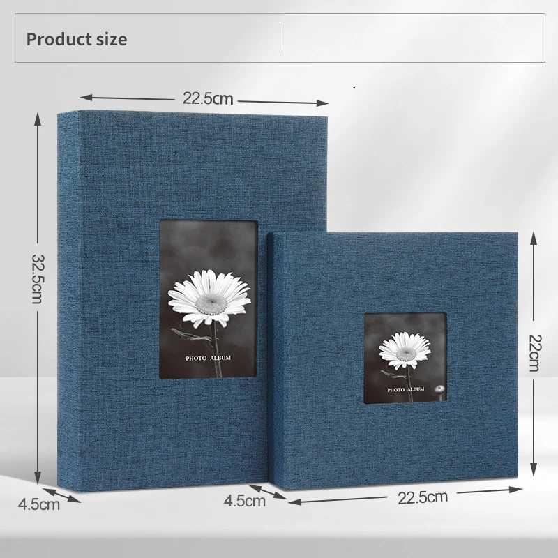 6-inch Interleaf Photo Storage Album Linen Cover 200/300pcs Writable Collection of Childrens Growth Photos Z250729