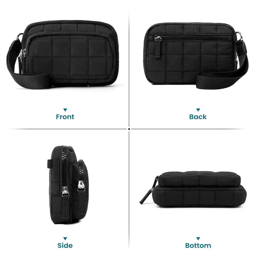 Women's Bags Designer Women's Bags Designer Wristlet Wallets Women Nylon Quilted Wallet With 3 Zipper Purse For Travel Credit Card Holder Ph