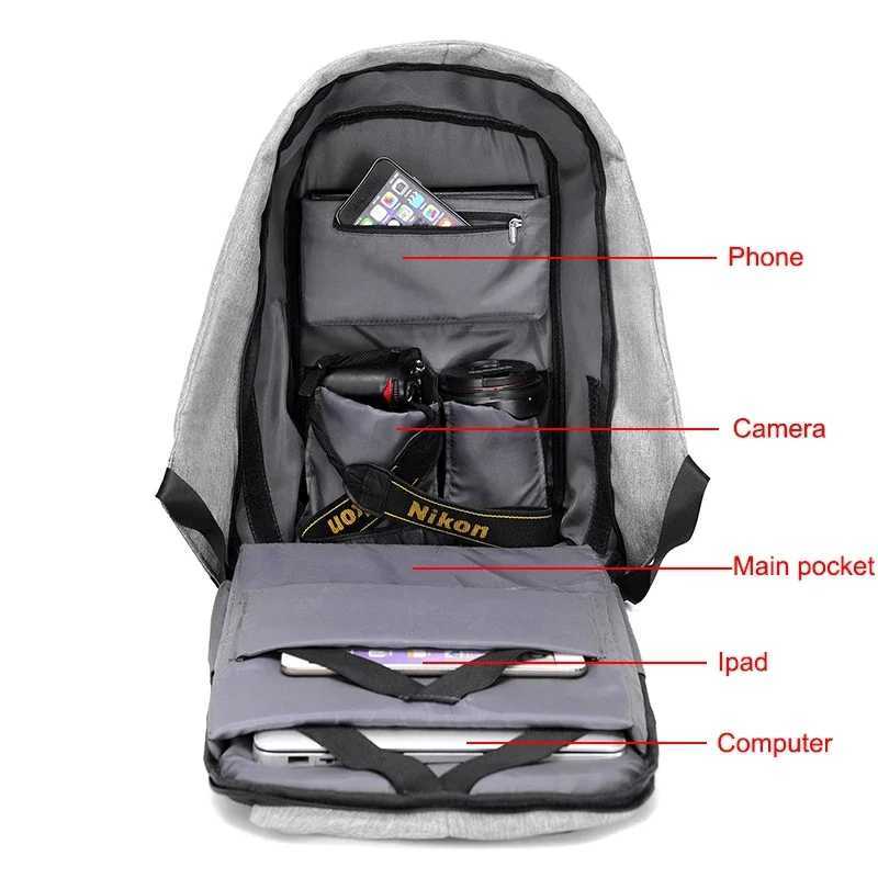 Anti-theft Backpack Bag 15.6 Inch Laptop Men Mochila Male Waterproof Back Pack Backbag Large Capacity School Backpack Designer S250728