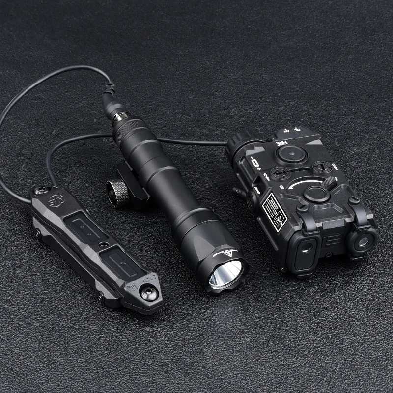 Vadsn ogl ir red green blue laser m300 m600 metal flashlight led white strobe hunting scout light with three key pressure switch XJ250728