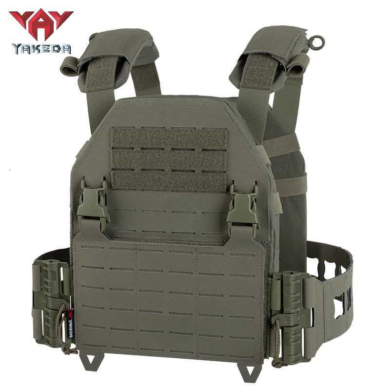 YAKEDA 1000D Nylon Camo Tactical Vest Plate CarrierHunting Vest with Laser Cut Molle for Training and Personal Defense Equipment Z250728