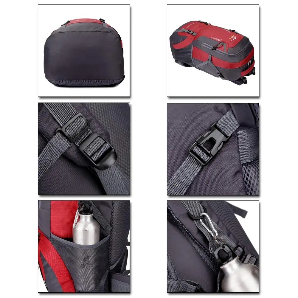 60L Large Capacity Travel Bag Outdoor Backpack Waterproof Camping Backpack Long Distance Hiking Sports Backpack Wear-resistant