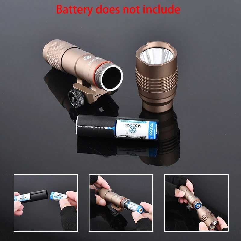 WADSN HL-X Flashlight 900 Lumens Scout Light White LED Strobe Lamp High Power Spotlight Hunting AccESSories Fit 20MM Rail R250728