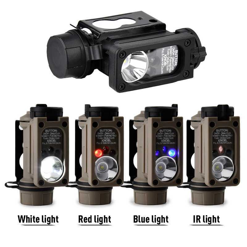 New Tactical Helmet Light 5 Mode LED Flashlight Brightness Control Outdoor Night Light Airsoft FAST Helmet Torch Hunting Lamp XJ250728