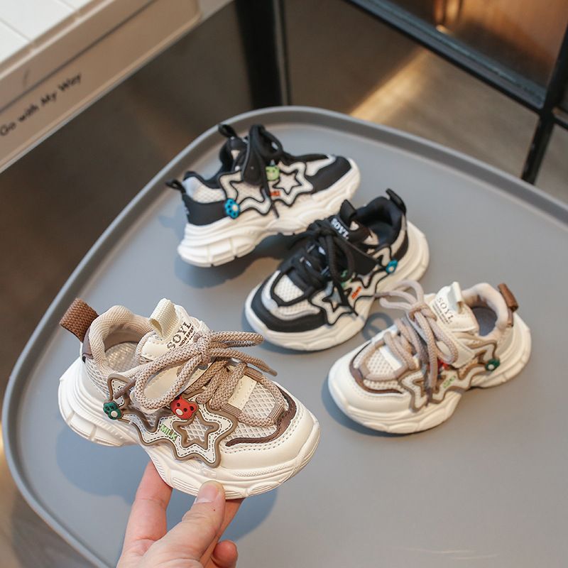 Kid's Mesh Upper Casual Shoes Girl Toddler Cute Cartoon Little Bear Thick Soled Littlesprouts Sport Shoes Boys Sneakers Size US6C-US13C 000210