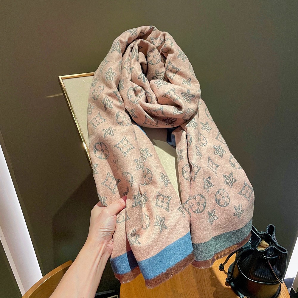 Long-flowered shawl dual-use female autumn and winter warm cape long and thick neck elegant 2025