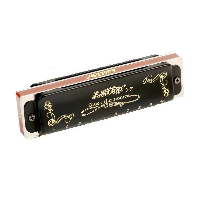 EASTTOP T008K Paddy 12 tones New harmonica brass reedplates phosphor bronze reeds diatonic blues harp good harmonica