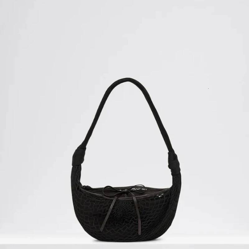 Lem Fortune Croissant Filt Bags for Women Designer Handbags Purses New in Mesh Hollow with Inner Pocket Shoulder high-quality