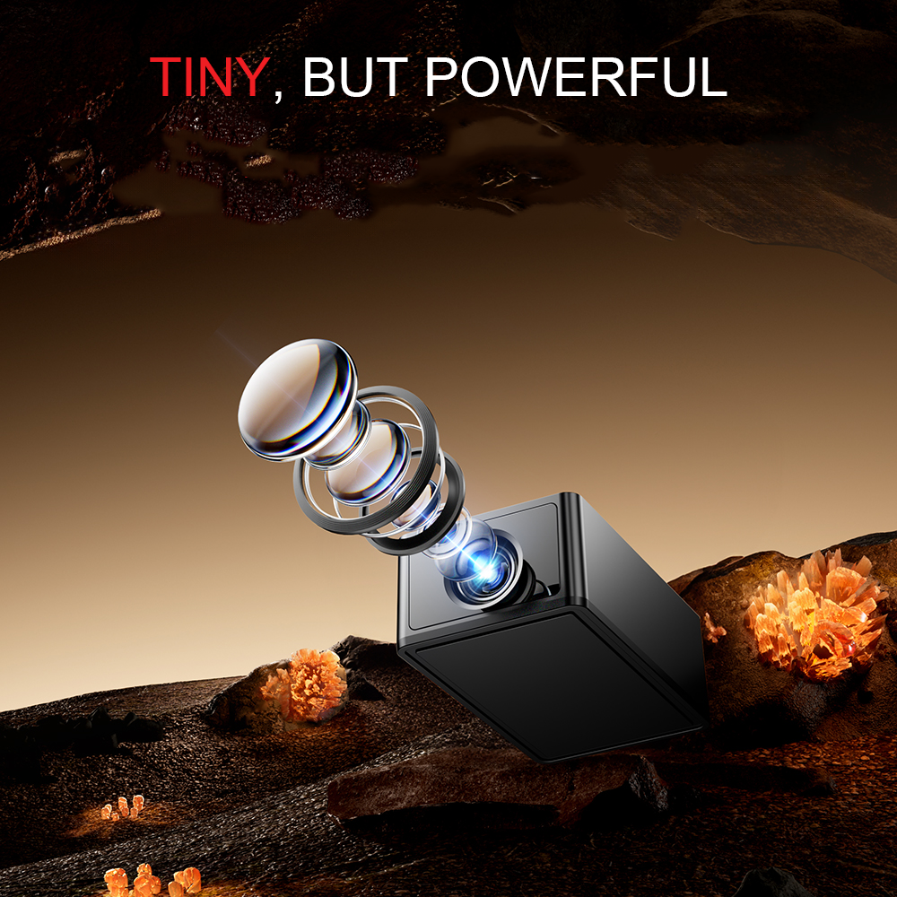 Small and powerful mini camera with night vision and motion detection, portable, magnetic home, vehicle surveillance security camera,