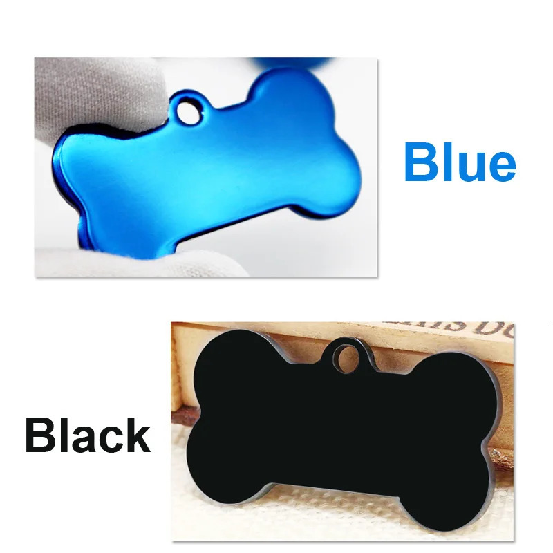 Wholesale 20Pcs Stainless Steel Bone Identity Card Personalized Dog ID Tags Pet Supplies Customized Laser Cat Puppy Pet ID Tags 250729