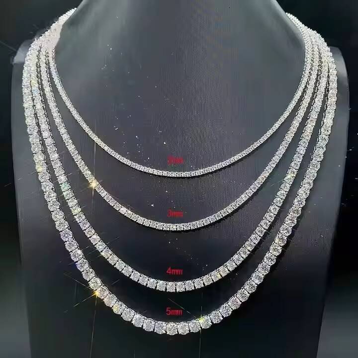 Hip Hop Jewelry 18mm 24 Inch Silver 925 Jewelry Men Vvs1 Moissanite Diamond Cuban Link Chain Full Diamond Men Chain