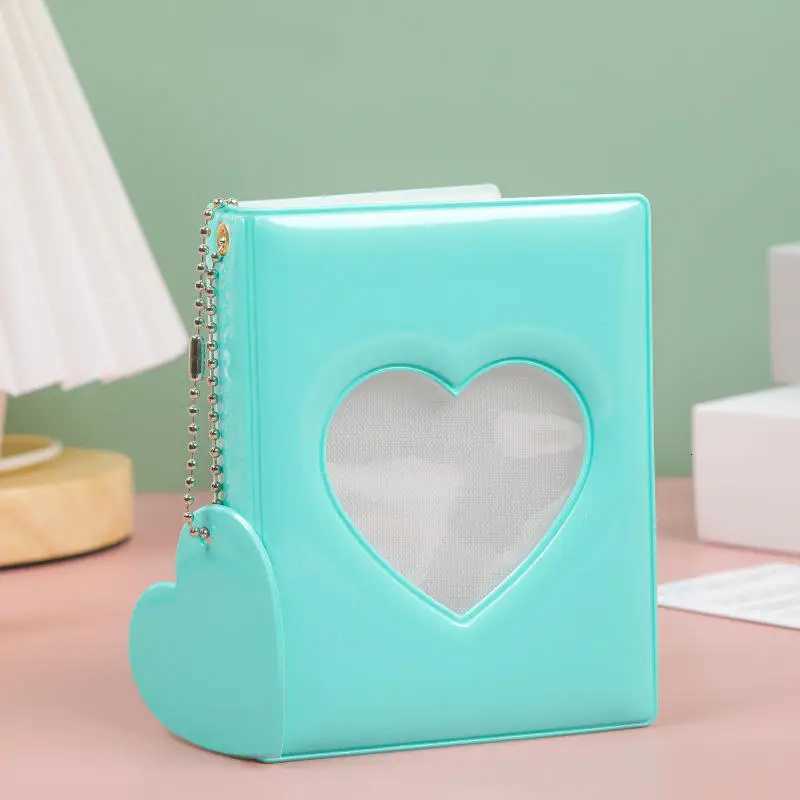 New 3-inch Solid Color Photo Album Love Hollow Photocard Holder with Heart Pendant Kpop Idol Cards Collection Book Album Z250729