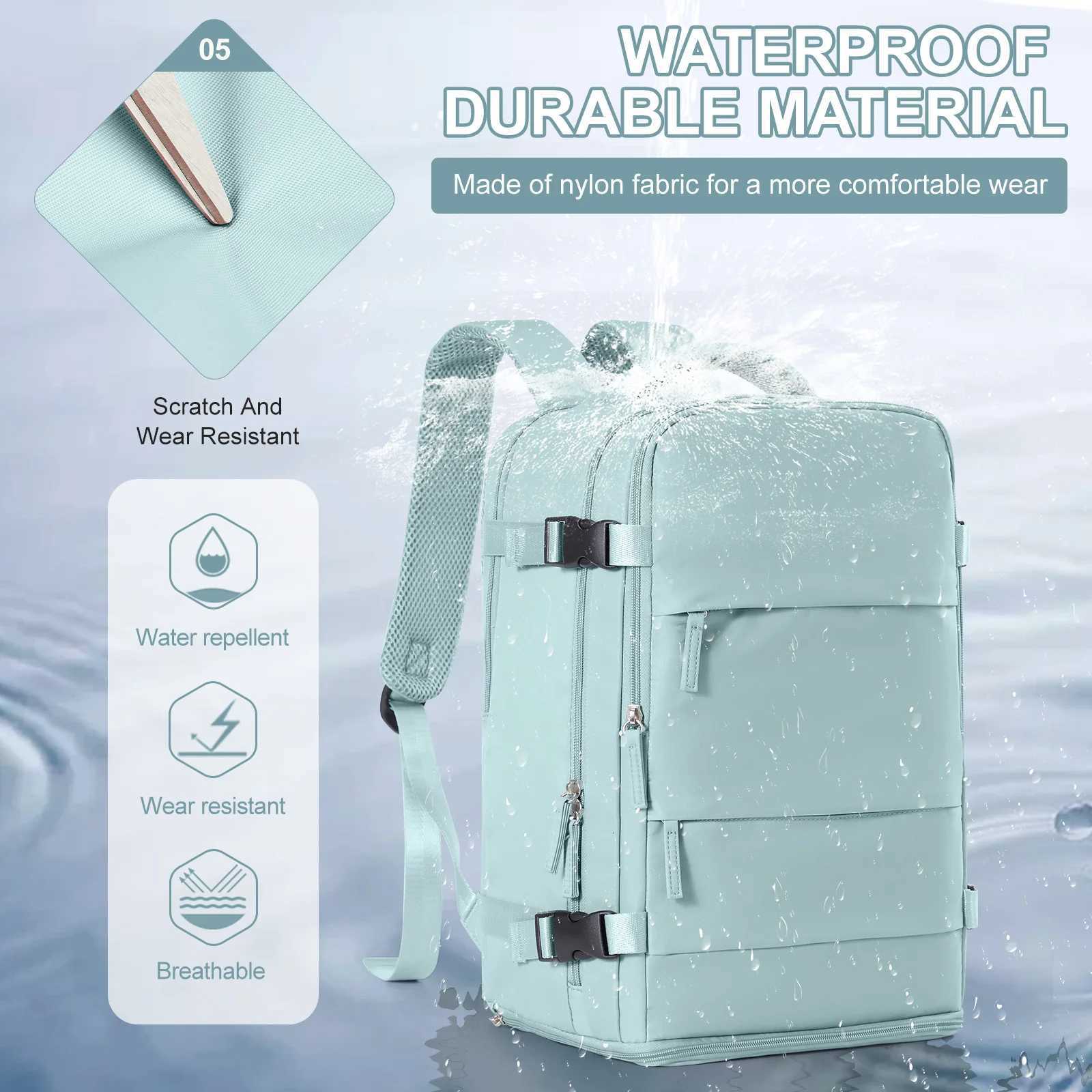 Women Men Hand Luggage Backpack Business College Laptop Travel Backpack Waterproof Carry on mochila viaje cabina avion 40x20x25 S250728